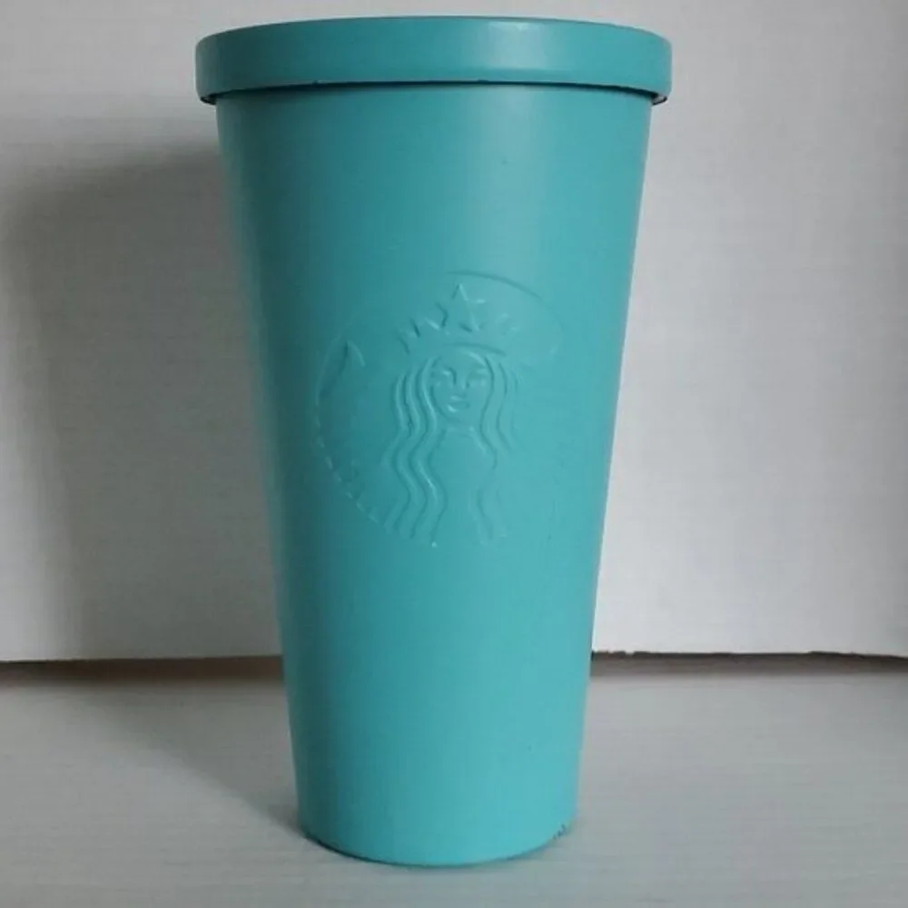 16 oz Starbucks Cold Travel Tumbler ROBIN EGG Teal Blue Stainless Steel Grande